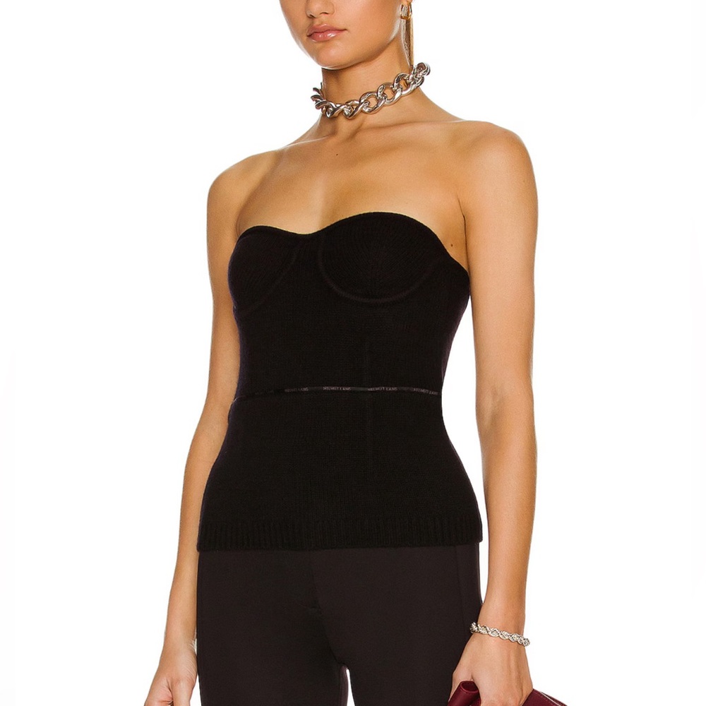 Helmut Lang • Knit Logo Bustier Top